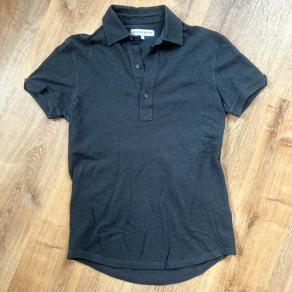 Orlebar Brown Black Polo Shirt